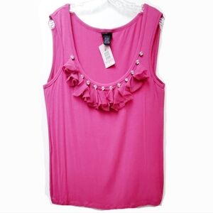 Torrid Pink Cactus Rhinestone Cami Size 1 New